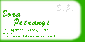 dora petranyi business card